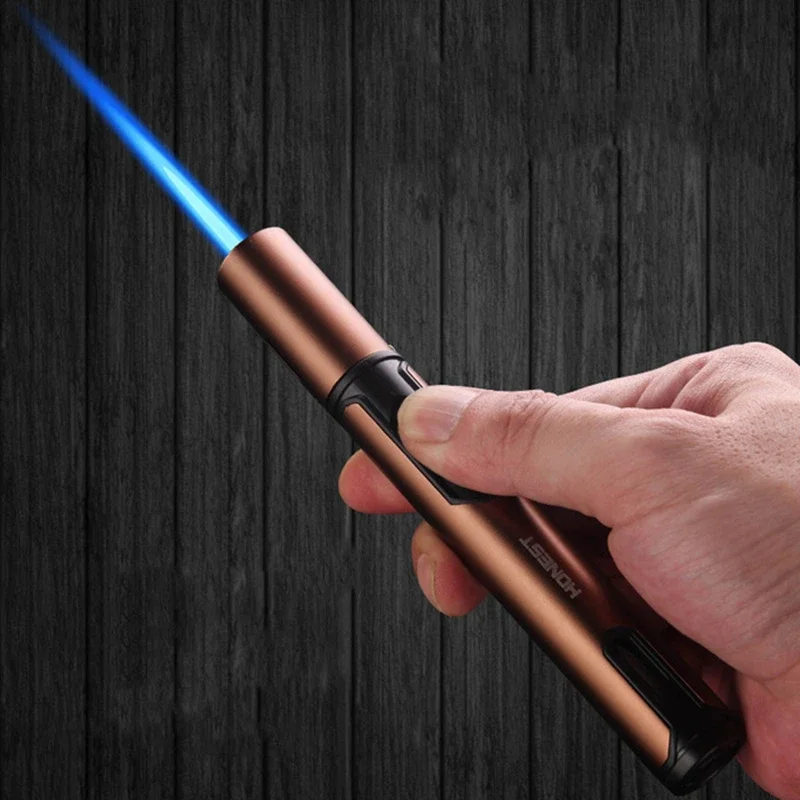 Kitchen Gadgets For Men - ペン型スプレーガン、ジェット式ブタンガスライター、金属製、ガス式、キッチン用、溶接用トーチ、ターボ風防、葉巻用パイプレイター、ガジェット、男性向け