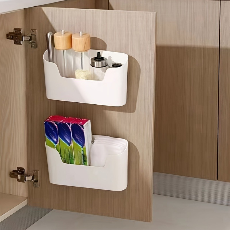 2/3A プラスチック製壁掛け収納ボックス、穴あけ不要。 キ - Kitchen Gadgets Organizer のレビューと価格