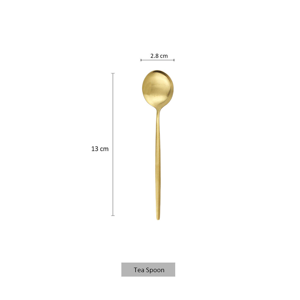 6 個茶コーヒーかき混ぜミニスプーン小さなマットステンレス鋼 - Kitchen Gadgets Gold のレビューと価格