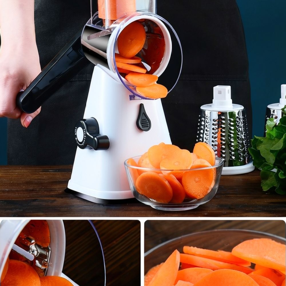 回転式フードスライサー、おろし器、野菜カッター。手動式で、サ - Kitchen Helper Gadgets のレビューと価格
