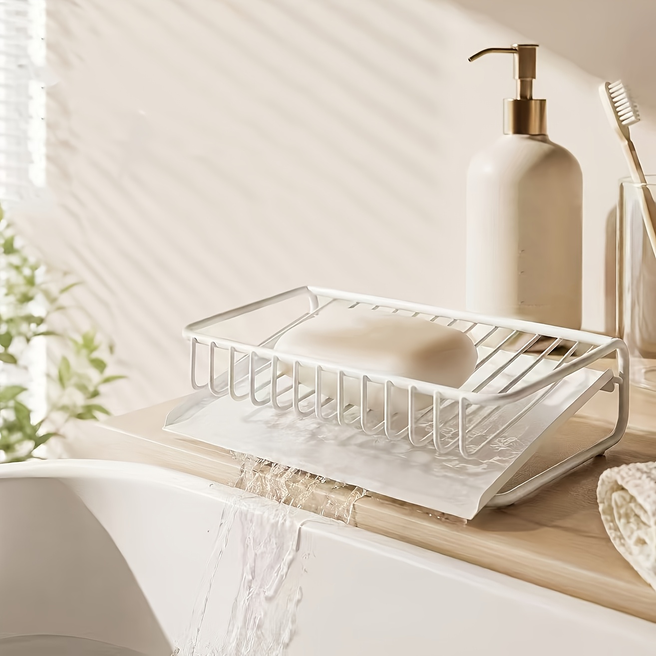 1pc プラスチック製ソープディッシュ ドレントレイ付き 自 - Kitchen Gadgets Organizer のレビューと価格